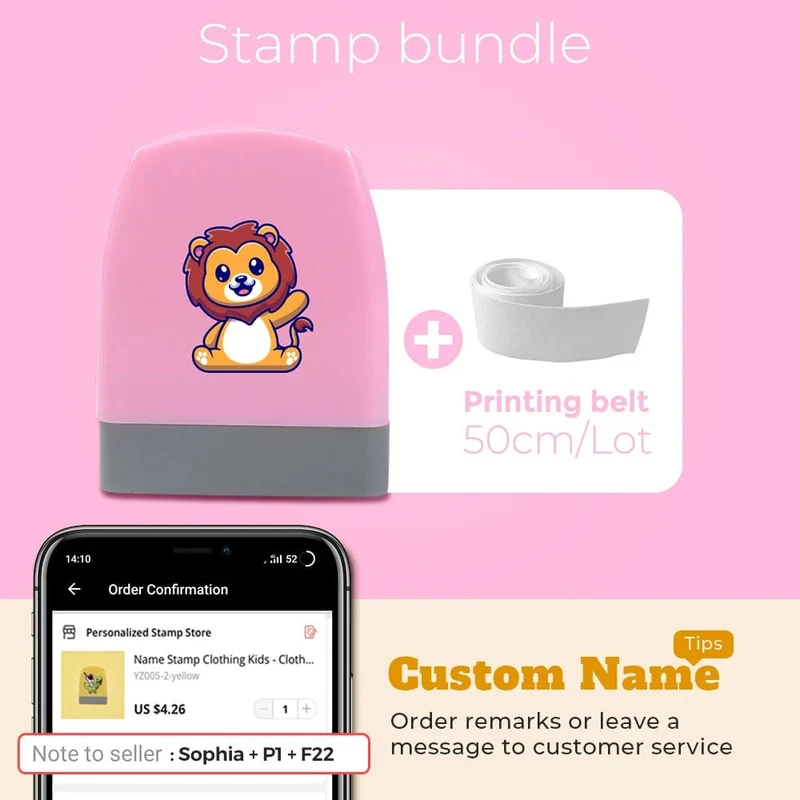 Cartoon Dinosaurier Namensstempel für Kleidung Personalisiert für Studentenkleidung Kapitel Kinder Kawaii Namensaufkleber Geschenk