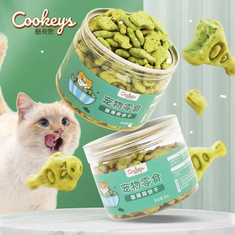 Katzen-Minz-Keks, Katzenfress-Snack, Haustier-Backenzahn-Ernährung, Mast-Kätzchen-Snack, Belohnung für erwachsene Katzen