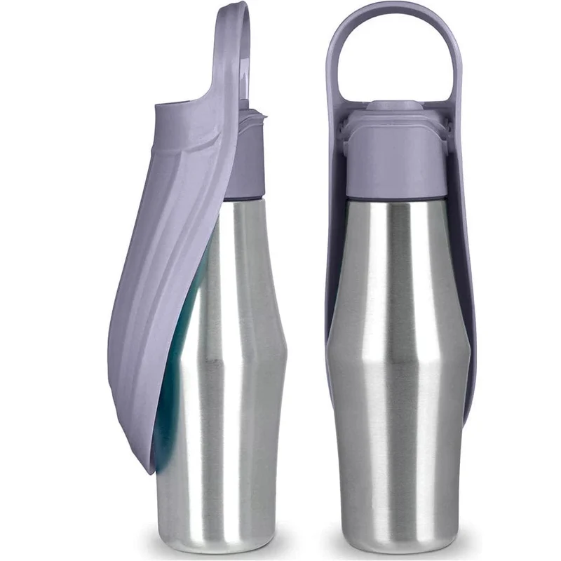 Große Hundewasserflasche aus Edelstahl, tragbarer Hundewassernapf für den Außenbereich, Welpen-Reisewasserbecken, Heimtierbedarf für alle Hunderassen