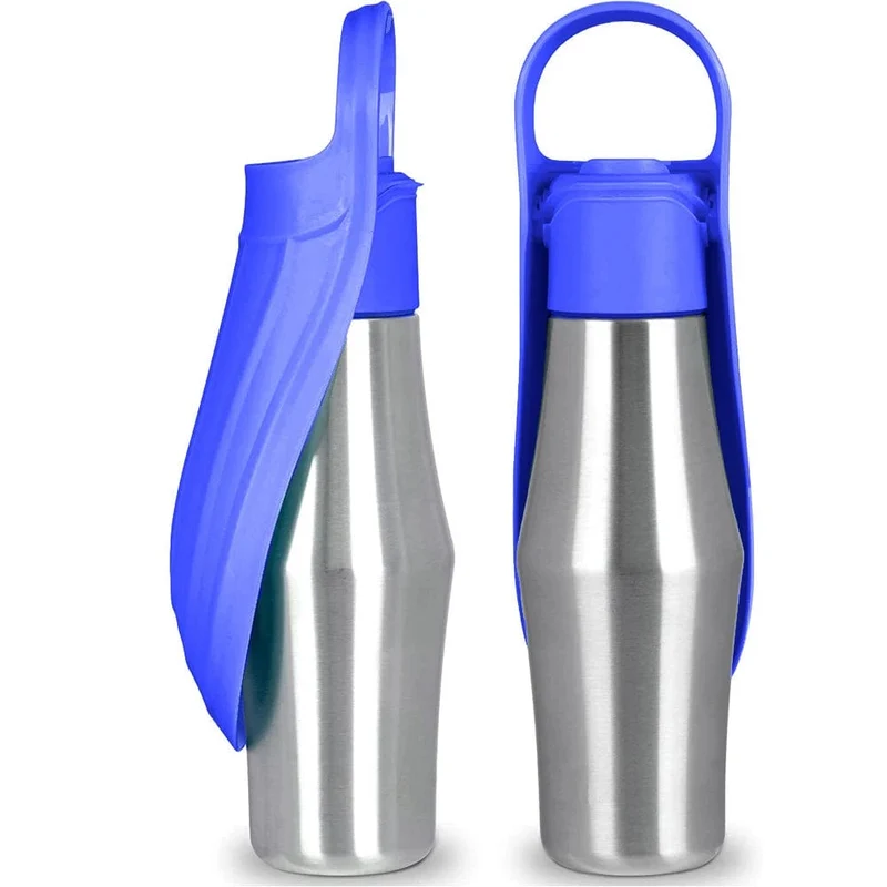 Große Hundewasserflasche aus Edelstahl, tragbarer Hundewassernapf für den Außenbereich, Welpen-Reisewasserbecken, Heimtierbedarf für alle Hunderassen