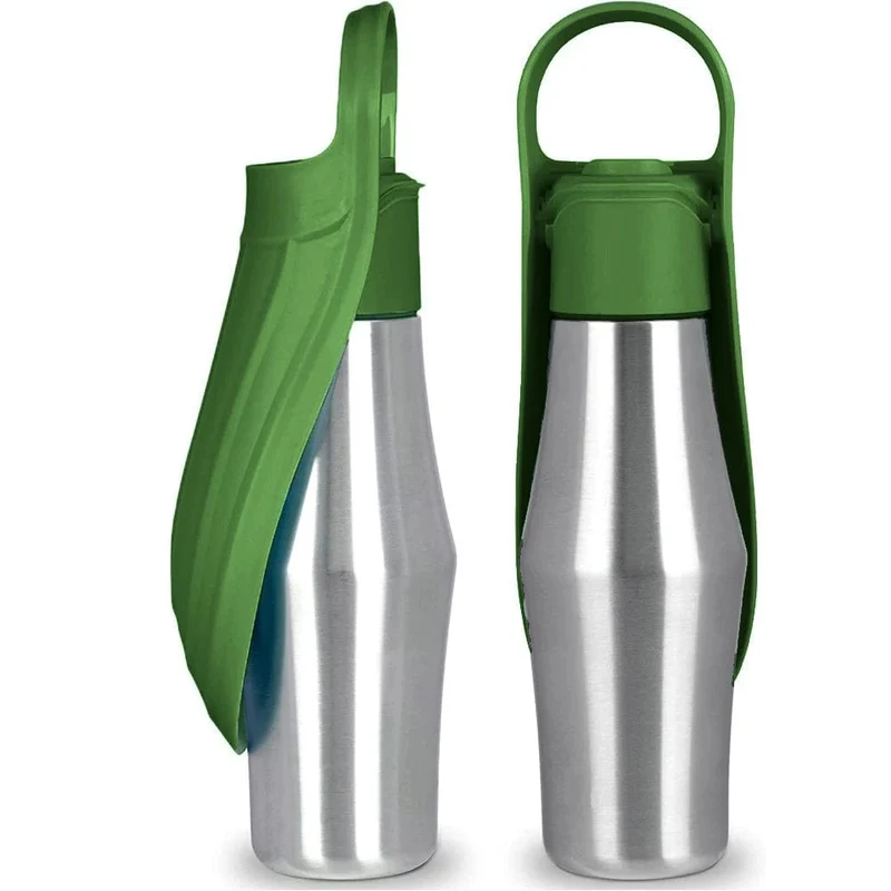 Große Hundewasserflasche aus Edelstahl, tragbarer Hundewassernapf für den Außenbereich, Welpen-Reisewasserbecken, Heimtierbedarf für alle Hunderassen