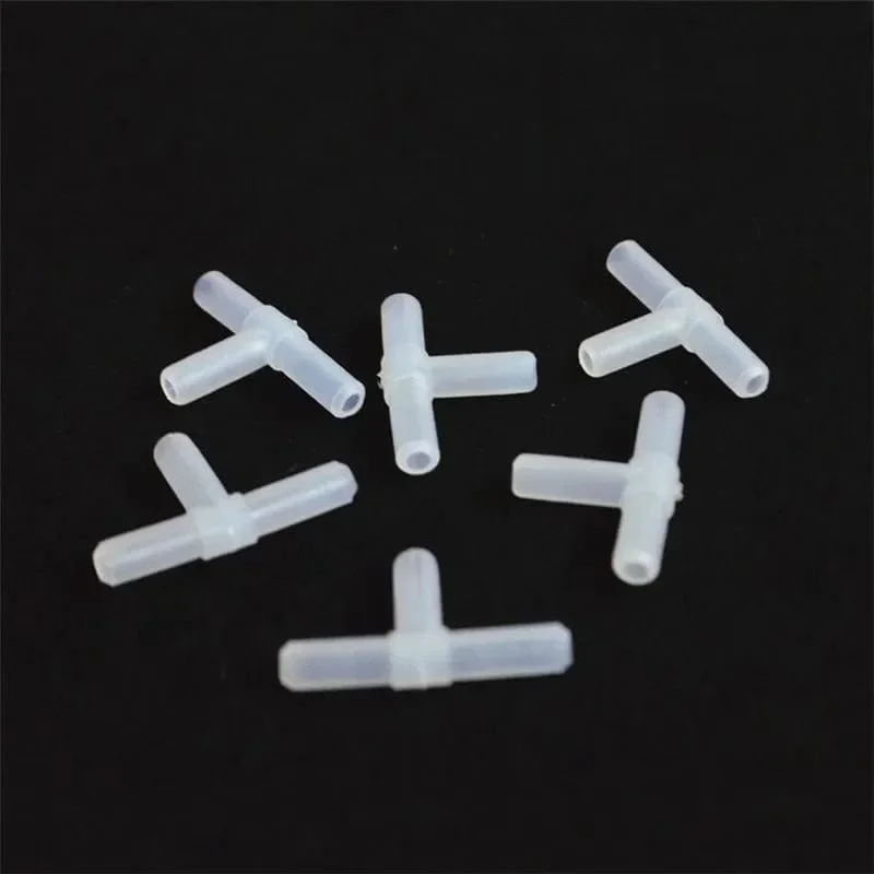 10 Stück 4 mm Kunststoff-T-Stücke „T“ 3-Wege-Fischtank Acuarios Aquarium Luftpumpenleitung Schlauchverbindungen Anschlüsse Luftpumpenzubehör