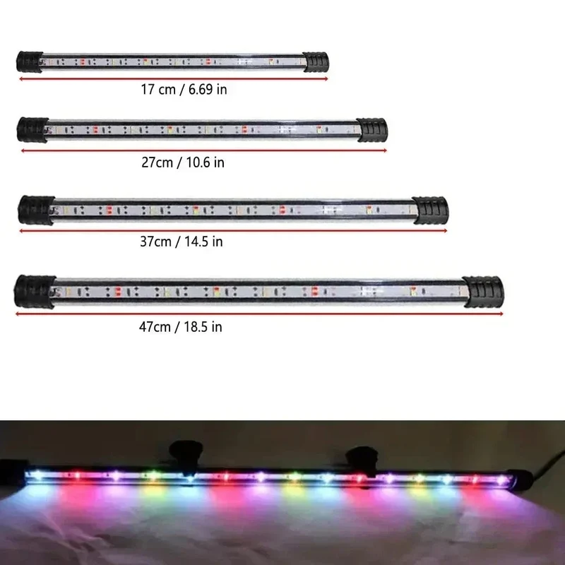 Multi-farbe 17-47cm Aquarium LED Beleuchtung Tauch Stimmung Lampe USB Wasserdicht Aquarium Dekorative Pflanze Wachsen licht Zubehör