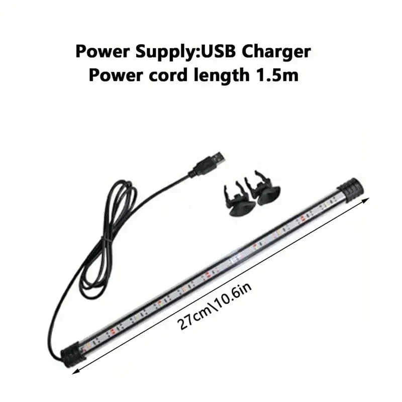 Multi-farbe 17-47cm Aquarium LED Beleuchtung Tauch Stimmung Lampe USB Wasserdicht Aquarium Dekorative Pflanze Wachsen licht Zubehör