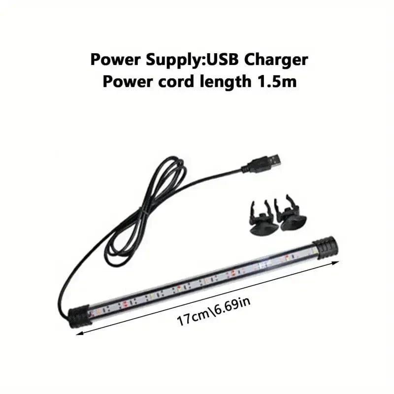 Multi-farbe 17-47cm Aquarium LED Beleuchtung Tauch Stimmung Lampe USB Wasserdicht Aquarium Dekorative Pflanze Wachsen licht Zubehör