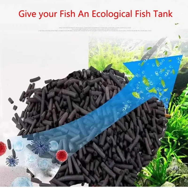100 g/200 g/500 g Aquarium-Filtermedien, Aktivkohle, biologische Filterfiltration für Aquarium-Aquarium-Zubehör
