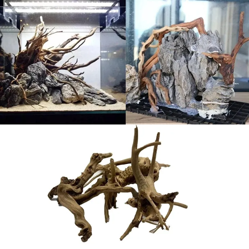 Natürlicher Baumstamm Treibholz Aquarium Pflanze Holz Dekoration Ornament Aquarium Dekoration Aquarium Zubehör