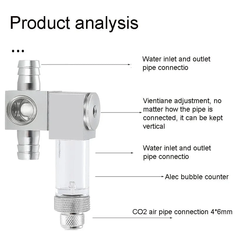 Aquarium CO2 Diffusor DIY Gras Tank CO2 externe Refiner Pflanze Wassertank System Generator Zubehör Aquarium CO2 Diffusor