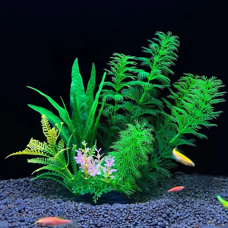 Künstliche Aquarium-Dekorpflanzen, Kunststoff-Wasserpflanzen, Unterwasserpflanzen, Aquarium-Zubehör, Dekoration, Piante Acquario
