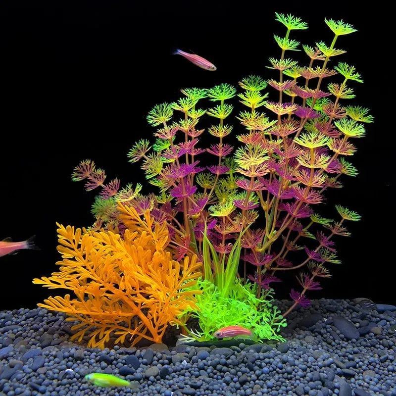 Künstliche Aquarium-Dekorpflanzen, Kunststoff-Wasserpflanzen, Unterwasserpflanzen, Aquarium-Zubehör, Dekoration, Piante Acquario