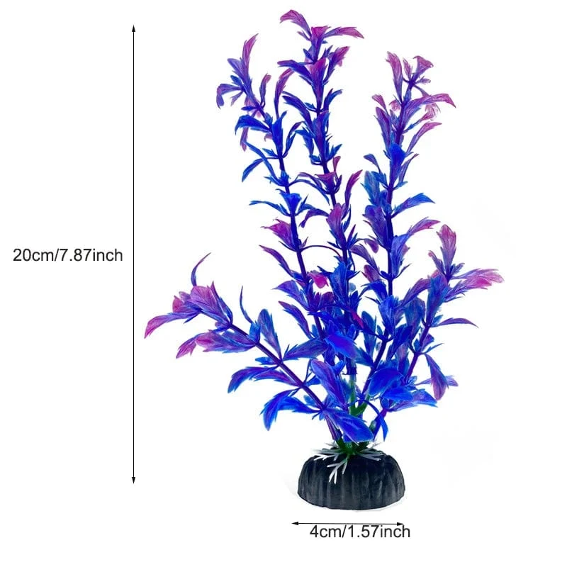 Künstliche Aquarium-Dekorpflanzen, Kunststoff-Wasserpflanzen, Unterwasserpflanzen, Aquarium-Zubehör, Dekoration, Piante Acquario