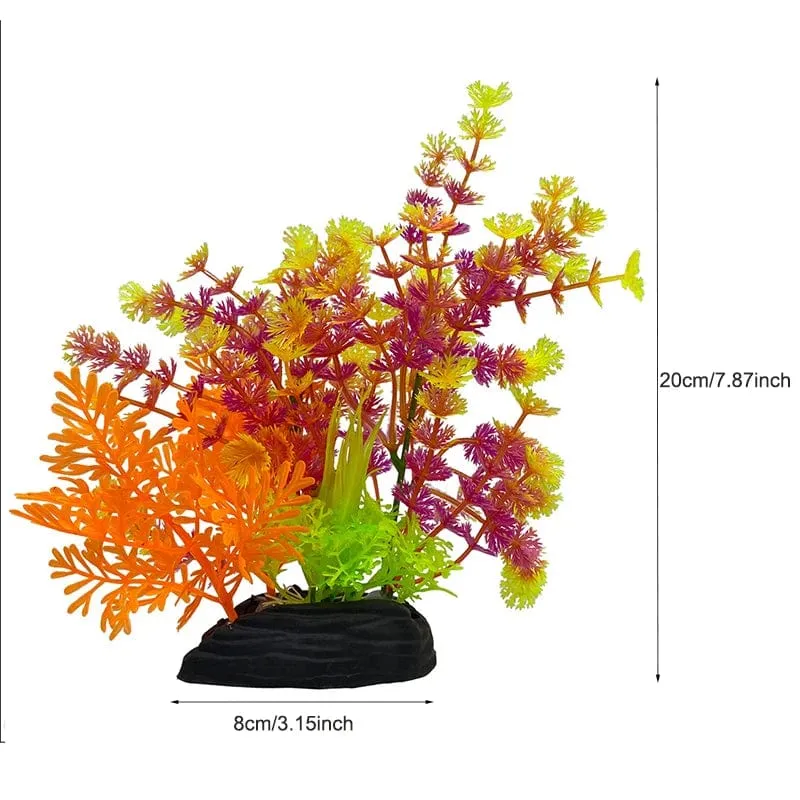 Künstliche Aquarium-Dekorpflanzen, Kunststoff-Wasserpflanzen, Unterwasserpflanzen, Aquarium-Zubehör, Dekoration, Piante Acquario
