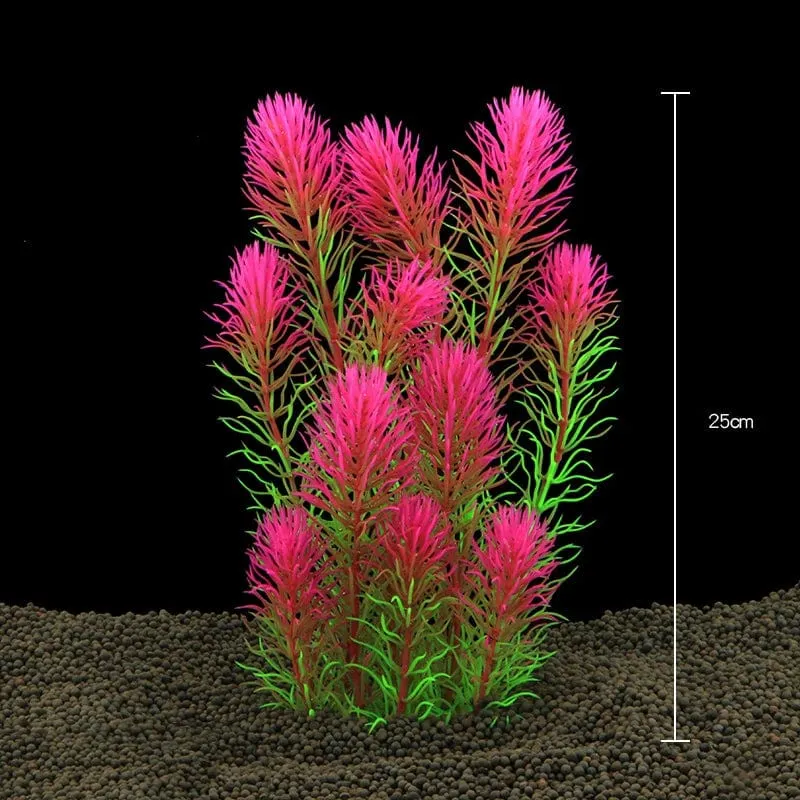 Künstliche Aquarium-Dekorpflanzen, Kunststoff-Wasserpflanzen, Unterwasserpflanzen, Aquarium-Zubehör, Dekoration, Piante Acquario