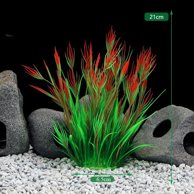 Künstliche Aquarium-Dekorpflanzen, Kunststoff-Wasserpflanzen, Unterwasserpflanzen, Aquarium-Zubehör, Dekoration, Piante Acquario