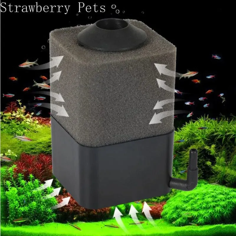 Neuer Bio-Schwammfilter für Aquarium, Garnelenteich, Luftpumpe, biochemische Filtration, geräuschloser Schaum, Aquarium-Zubehör