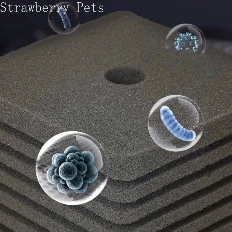 Neuer Bio-Schwammfilter für Aquarium, Garnelenteich, Luftpumpe, biochemische Filtration, geräuschloser Schaum, Aquarium-Zubehör