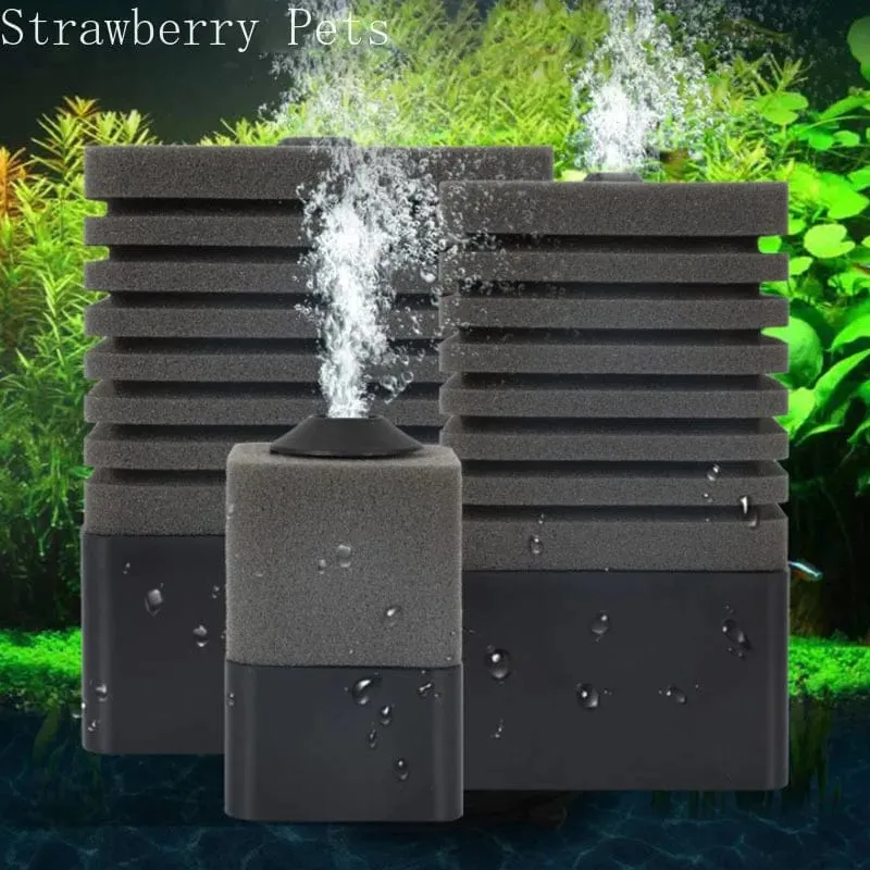 Neuer Bio-Schwammfilter für Aquarium, Garnelenteich, Luftpumpe, biochemische Filtration, geräuschloser Schaum, Aquarium-Zubehör