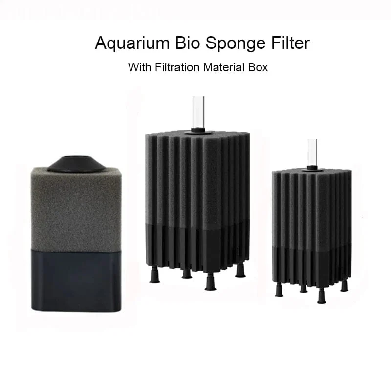 Neuer Bio-Schwammfilter für Aquarium, Garnelenteich, Luftpumpe, biochemische Filtration, geräuschloser Schaum, Aquarium-Zubehör
