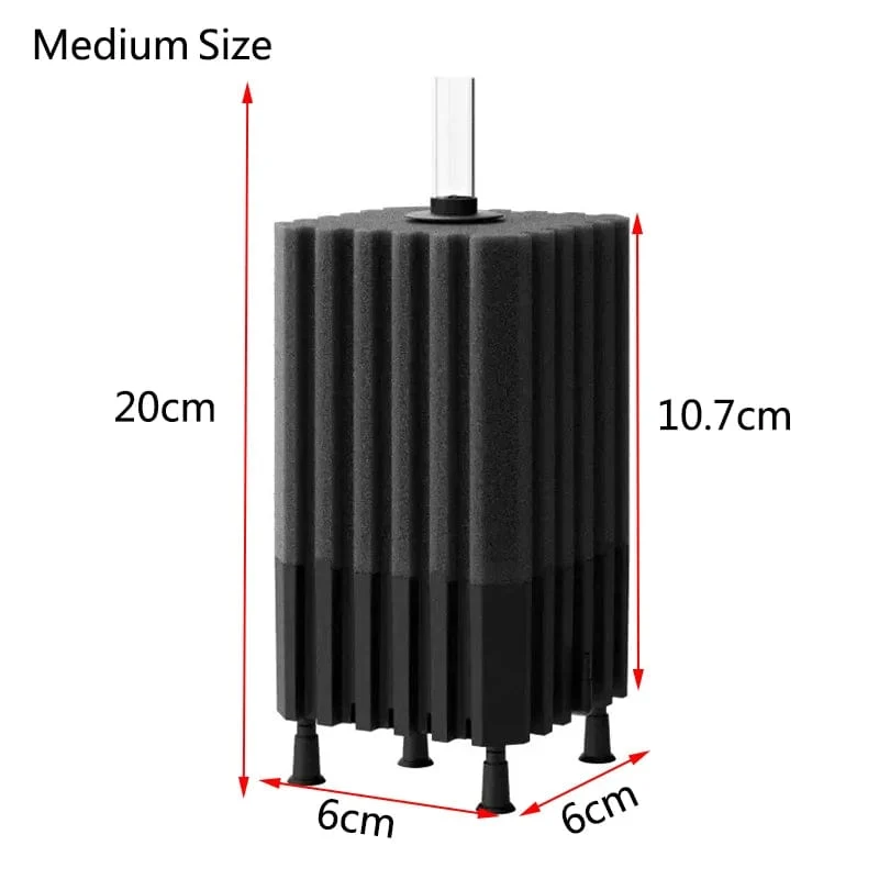 Neuer Bio-Schwammfilter für Aquarium, Garnelenteich, Luftpumpe, biochemische Filtration, geräuschloser Schaum, Aquarium-Zubehör