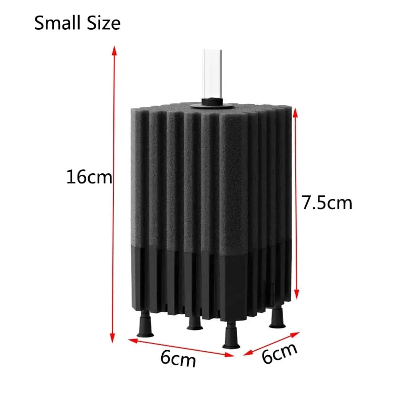 Neuer Bio-Schwammfilter für Aquarium, Garnelenteich, Luftpumpe, biochemische Filtration, geräuschloser Schaum, Aquarium-Zubehör