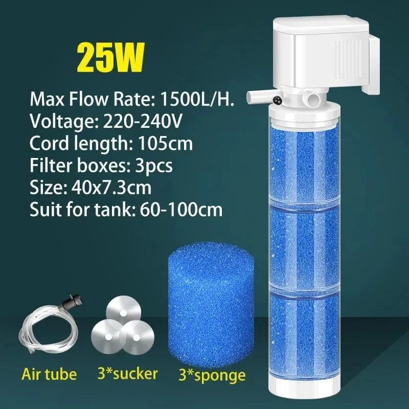 220 V Ultra Leise Aquarium Innenfilter Wasseraufbereitung Multifunktionale Aquarium Wasserpumpe Welle Machen Hocker Sauger