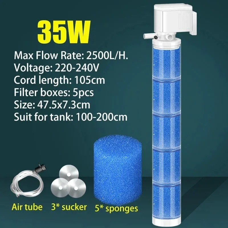 220 V Ultra Leise Aquarium Innenfilter Wasseraufbereitung Multifunktionale Aquarium Wasserpumpe Welle Machen Hocker Sauger
