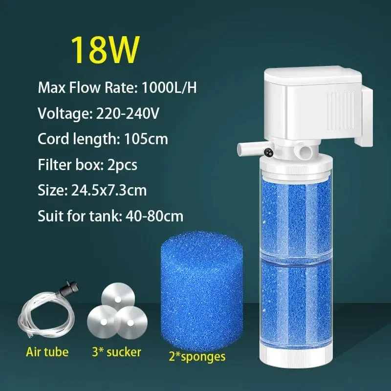 220 V Ultra Leise Aquarium Innenfilter Wasseraufbereitung Multifunktionale Aquarium Wasserpumpe Welle Machen Hocker Sauger