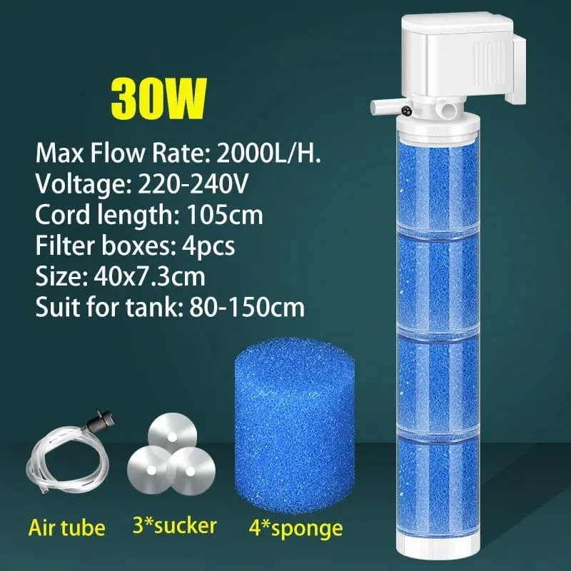 220 V Ultra Leise Aquarium Innenfilter Wasseraufbereitung Multifunktionale Aquarium Wasserpumpe Welle Machen Hocker Sauger