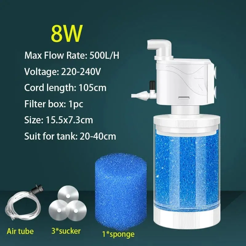 220 V Ultra Leise Aquarium Innenfilter Wasseraufbereitung Multifunktionale Aquarium Wasserpumpe Welle Machen Hocker Sauger
