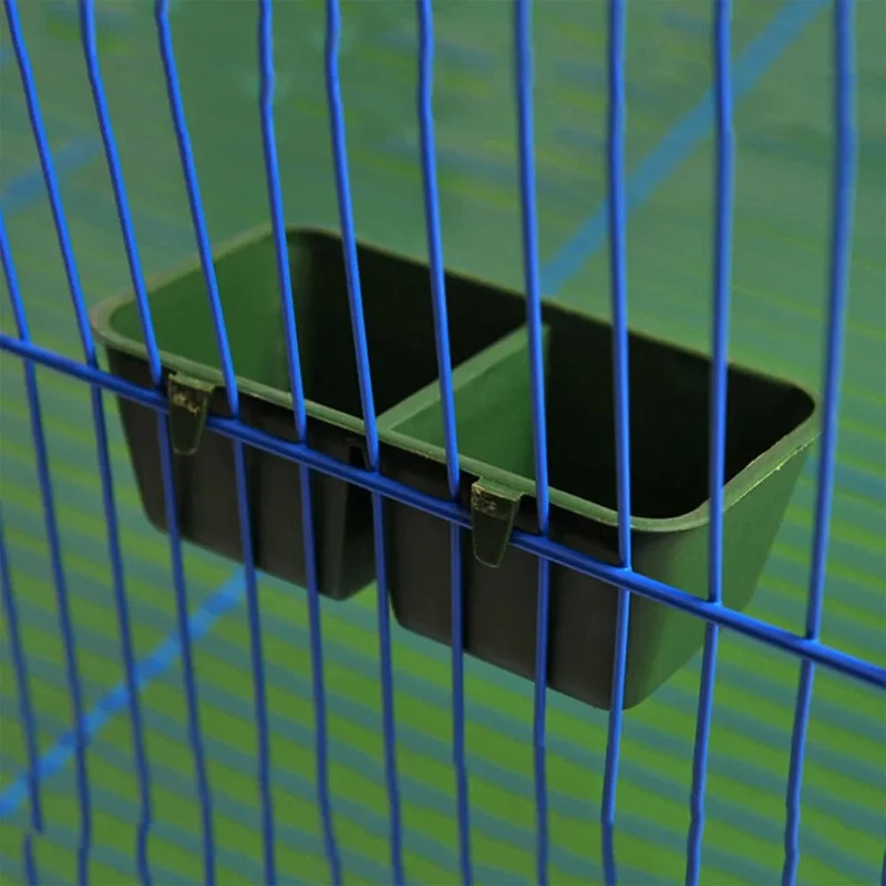 2In1 Vogelfutter Wasser Schüssel Papagei Dual Fütterung Tasse Kunststoff Tauben Käfig Wasser Futter Feeder Vogel Papagei Haustier Voliere Wasser box Schüssel
