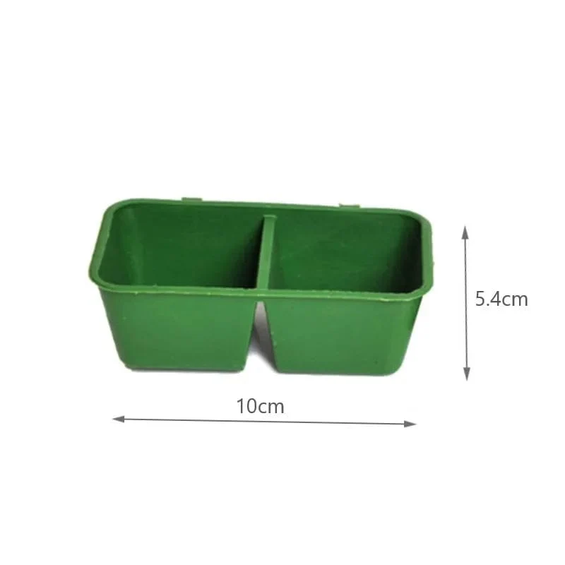 2In1 Vogelfutter Wasser Schüssel Papagei Dual Fütterung Tasse Kunststoff Tauben Käfig Wasser Futter Feeder Vogel Papagei Haustier Voliere Wasser box Schüssel