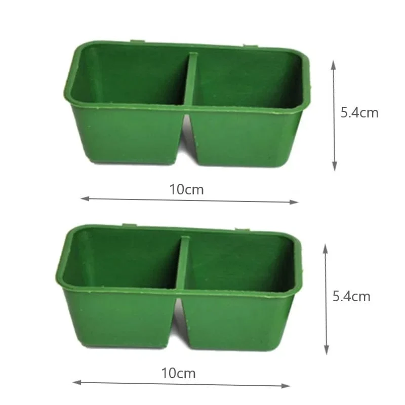 2In1 Vogelfutter Wasser Schüssel Papagei Dual Fütterung Tasse Kunststoff Tauben Käfig Wasser Futter Feeder Vogel Papagei Haustier Voliere Wasser box Schüssel