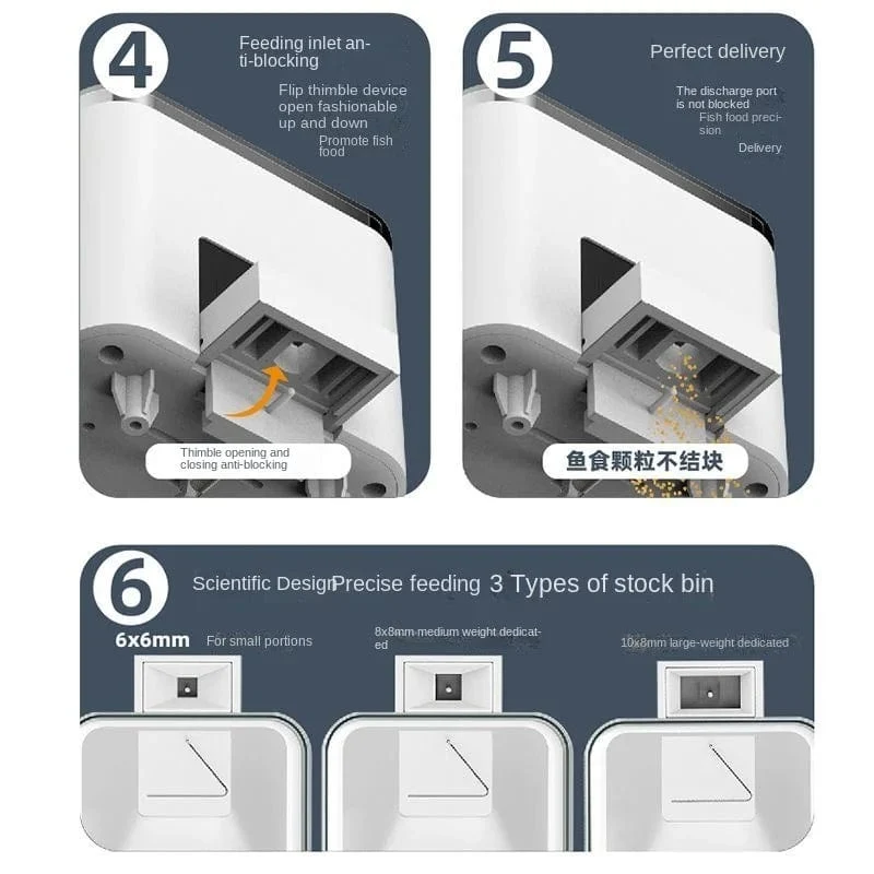Automatisches Aquarium Feeder Timing/Wifi Wireless Smartphone App Intelligenter Lautsprecher Sprachfernbedienung Fischfütterung