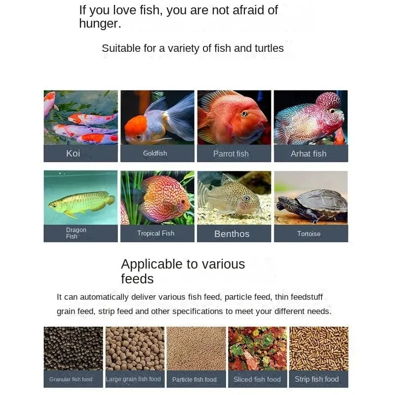 Automatisches Aquarium Feeder Timing/Wifi Wireless Smartphone App Intelligenter Lautsprecher Sprachfernbedienung Fischfütterung