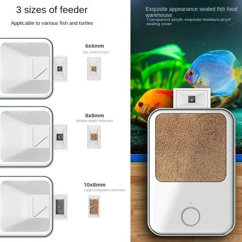 Automatisches Aquarium Feeder Timing/Wifi Wireless Smartphone App Intelligenter Lautsprecher Sprachfernbedienung Fischfütterung