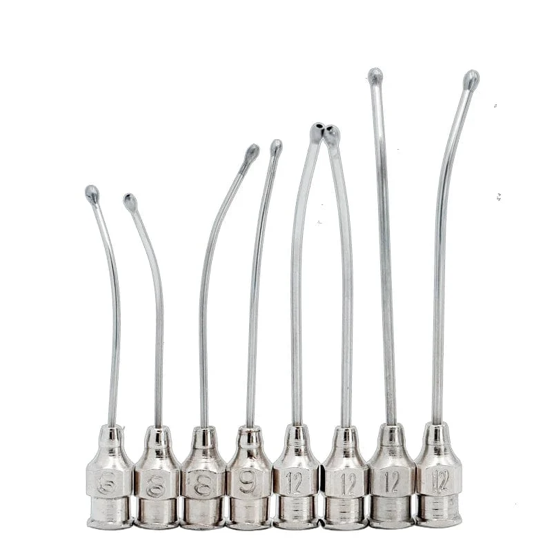 1 Stücke Edelstahl Vögel Fütterung Spritze Rohr Düse Ratten und Mäuse/Papageien/Vögel/Geflügel/Haustiere Ellenbogen Sonde Nadeln