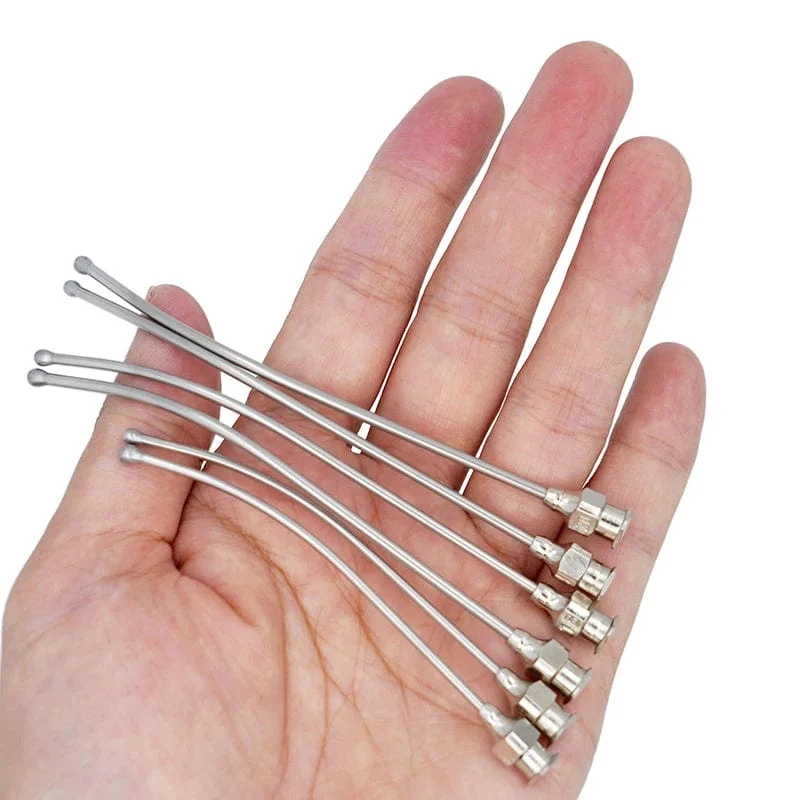 1 Stücke Edelstahl Vögel Fütterung Spritze Rohr Düse Ratten und Mäuse/Papageien/Vögel/Geflügel/Haustiere Ellenbogen Sonde Nadeln
