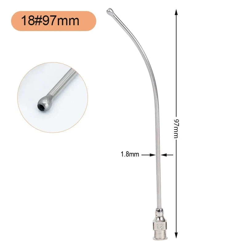 1 Stücke Edelstahl Vögel Fütterung Spritze Rohr Düse Ratten und Mäuse/Papageien/Vögel/Geflügel/Haustiere Ellenbogen Sonde Nadeln