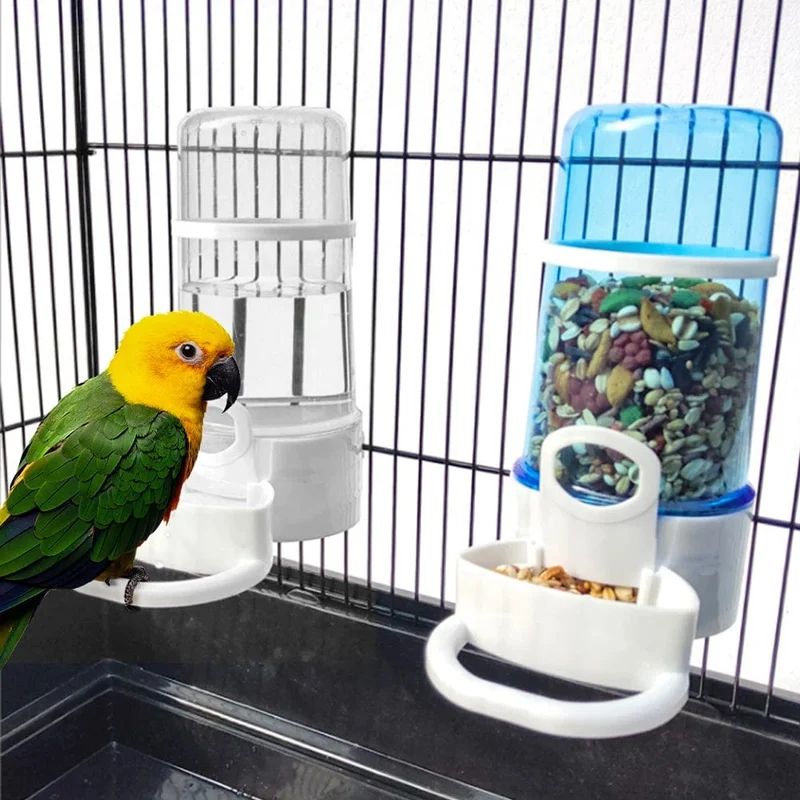 Automatischer Vogelfutterspender, Vogelwassertrinker, Wasserspender mit Clip, Haustier-Vogelbedarf, Hamster, Papageien-Spender, Flasche, Trinkbecher, Schalen
