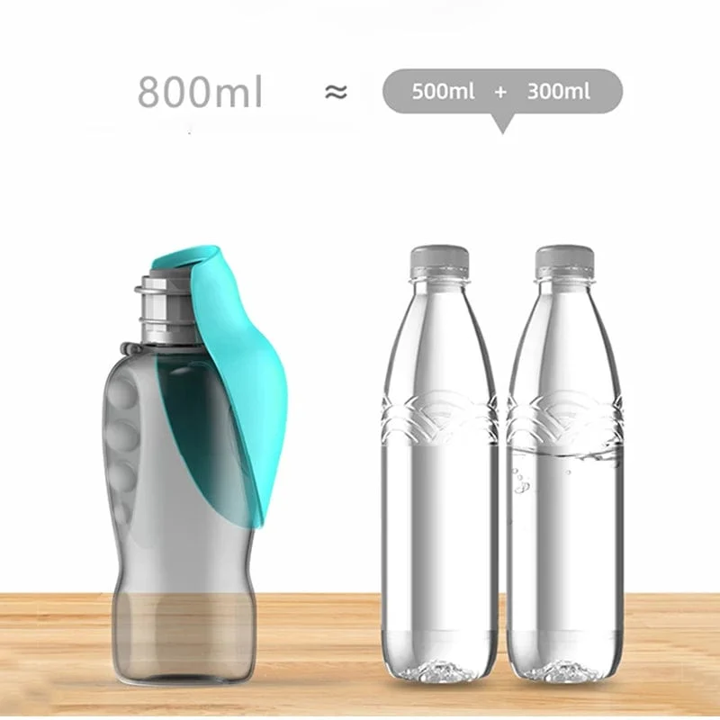 800 ml Tragbare Hund Wasser Flasche Für Kleine, Mittlere Große Hunde Outdoor Reise Trinken Schüssel Welpen Katze Feeder Haustier Labrador zubehör