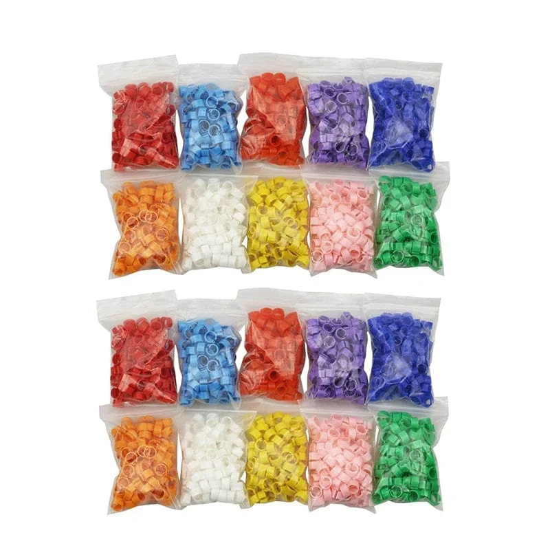 100 Stück Kunststoff-Fußring, Taubenfußring, 8 mm, Vogelmarkierungsfußring, Vogelzucht, Taube, Geflügel, Fütterung, Geflügel, Taubenfußring