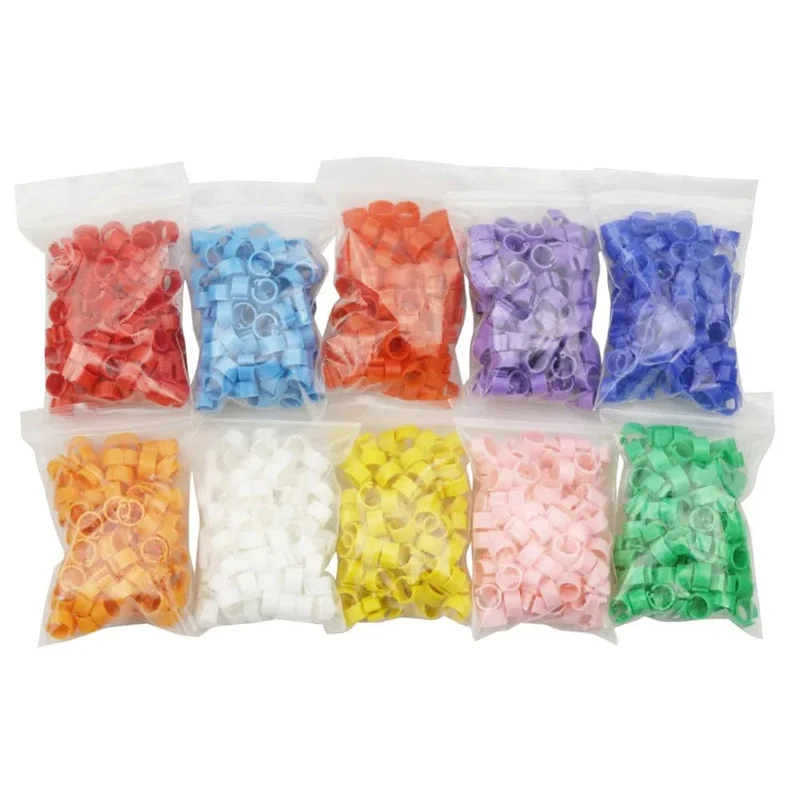 100 Stück Kunststoff-Fußring, Taubenfußring, 8 mm, Vogelmarkierungsfußring, Vogelzucht, Taube, Geflügel, Fütterung, Geflügel, Taubenfußring