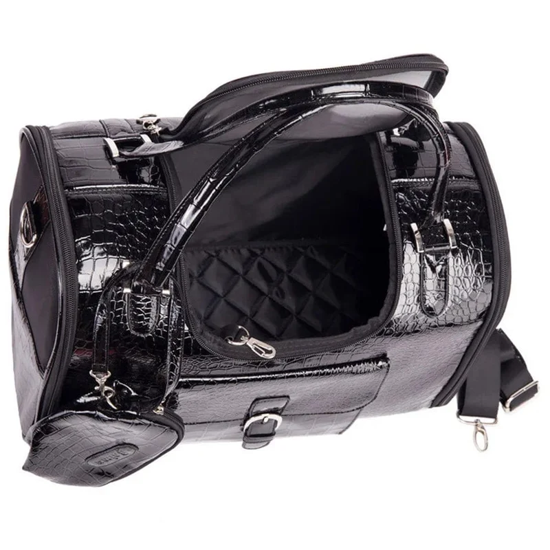 Hanpanda Tragbare Outdoor-Hundetasche, kleine Hundetransporttasche, Leder, Reise, Chihuahua, Teddy, PU-Tragetasche für Hunde, Handtasche mit Geldbörse