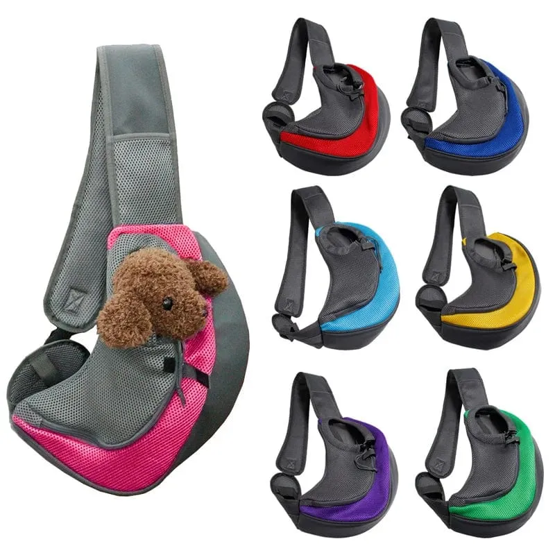 Mesh Oxford Pet Outdoor Reise Pet Welpen Träger Handtasche Tasche Einzelnen Schulter Tasche Sling Mesh Komfort Reise Tote Schulter Tasche