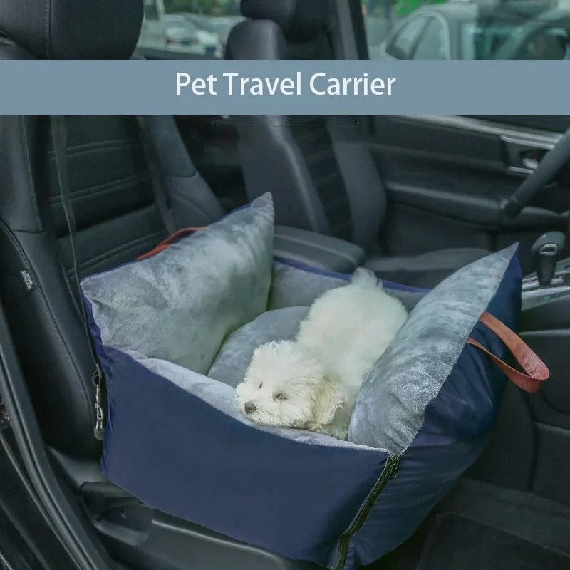 Hundeautositz, zentrale Steuerung, rutschfeste Hundeträger, sichere Auto-Armlehnenbox, Booster, Hundekissenträger mit Sicherheitsgurten, Haustierträger