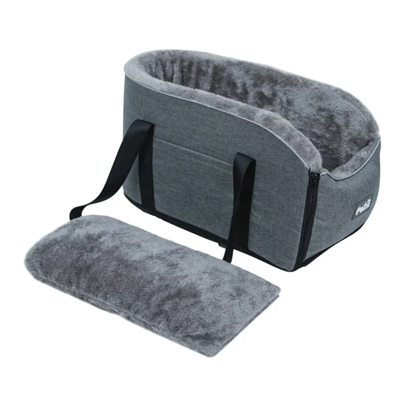 Haustiere Sicherheit Sitz Box Control Konsole Pet Nest Reise Tragbare Haustier Hund Auto Sitz Auto Armlehne Verdicken Plüsch Box Für kleine Hund Katze