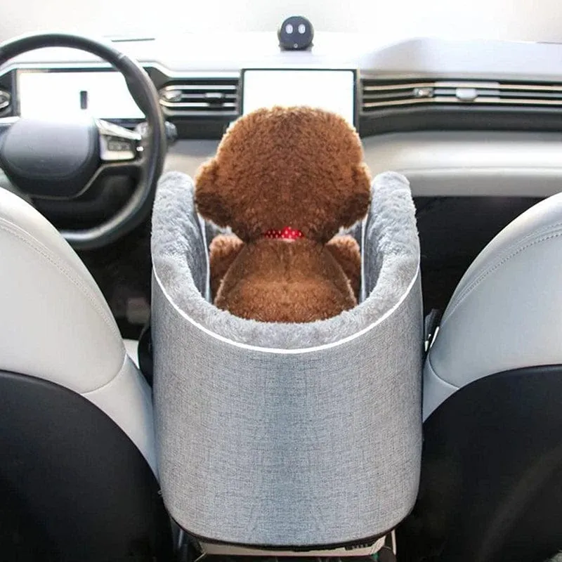 Haustiere Sicherheit Sitz Box Control Konsole Pet Nest Reise Tragbare Haustier Hund Auto Sitz Auto Armlehne Verdicken Plüsch Box Für kleine Hund Katze