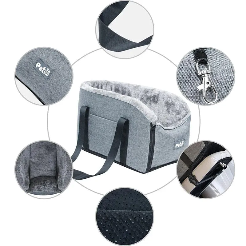 Haustiere Sicherheit Sitz Box Control Konsole Pet Nest Reise Tragbare Haustier Hund Auto Sitz Auto Armlehne Verdicken Plüsch Box Für kleine Hund Katze