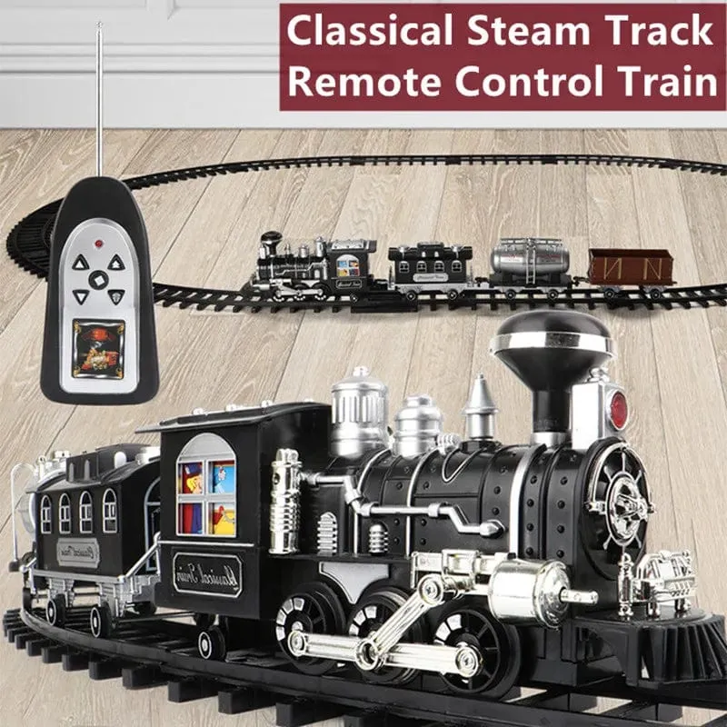 206 CM Super Track Fernbedienung Zug Hinzufügen Wasser Rauch Licht Musik Puzzle Lehre Eltern-Kind-Interaktion DIY Montage RC Spielzeug