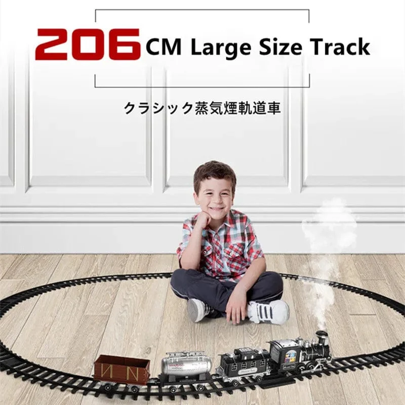 206 CM Super Track Fernbedienung Zug Hinzufügen Wasser Rauch Licht Musik Puzzle Lehre Eltern-Kind-Interaktion DIY Montage RC Spielzeug